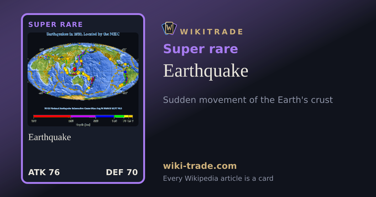 Earthquake — Super rare card