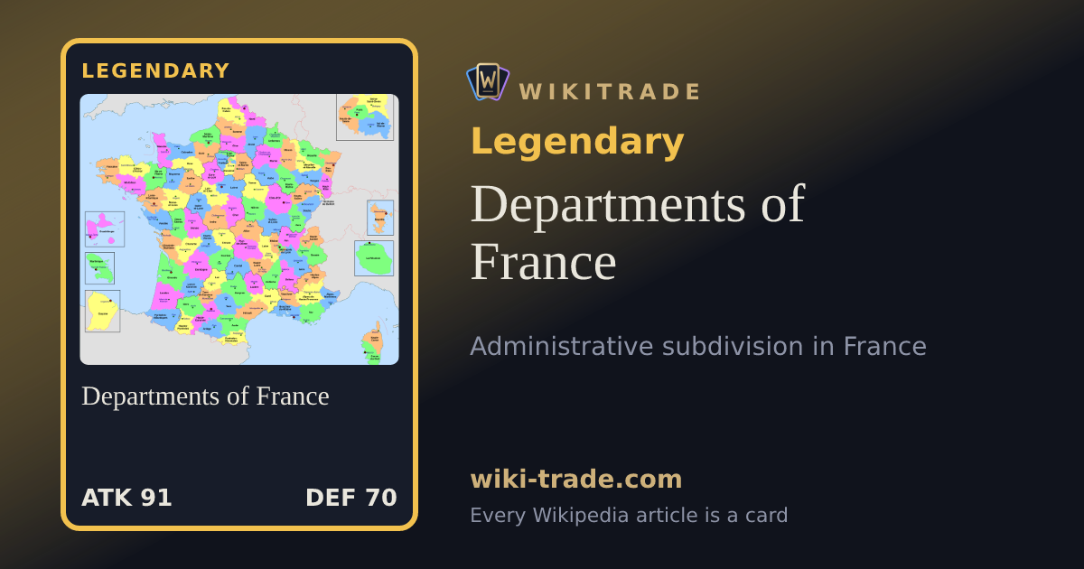 Departments of France — Legendary card