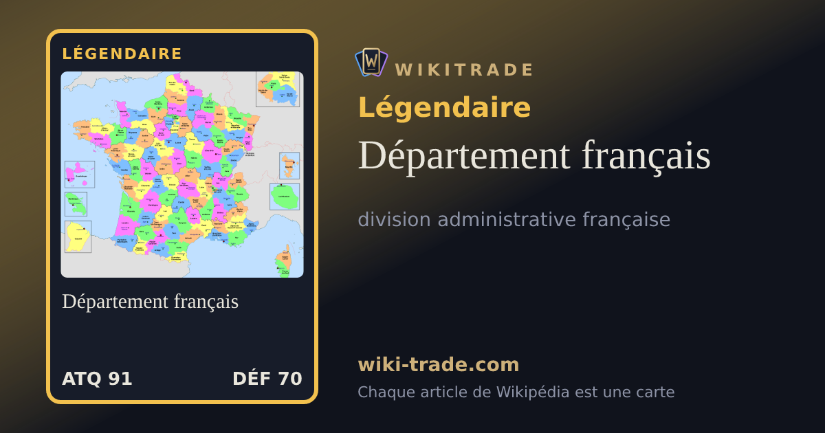 Département français — carte Légendaire