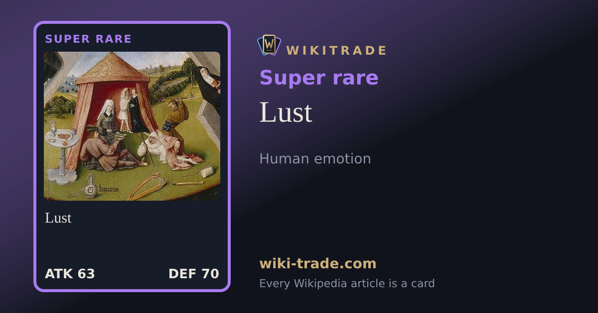Lust — Super rare card
