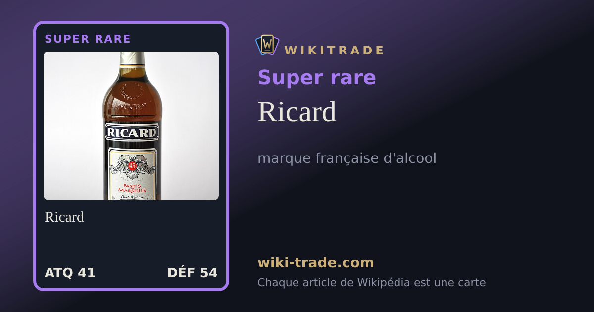 Ricard — carte Super rare
