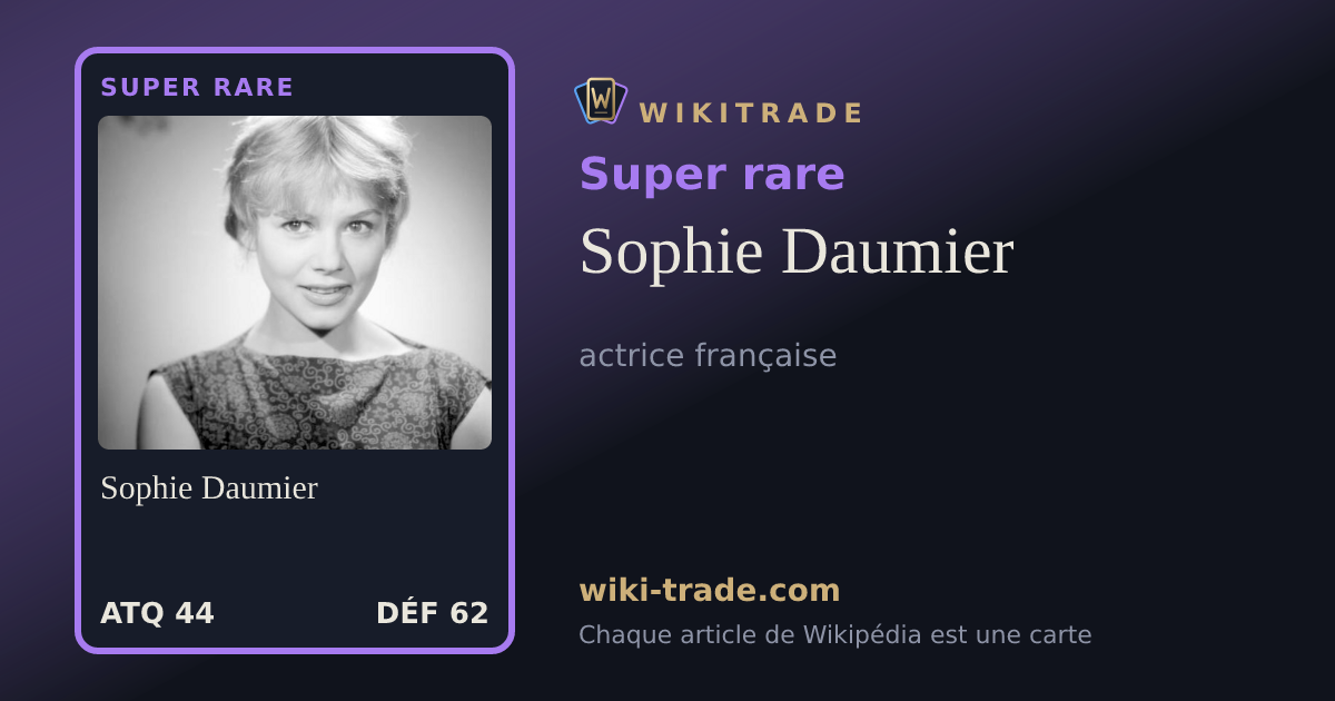 Sophie Daumier — carte Super rare