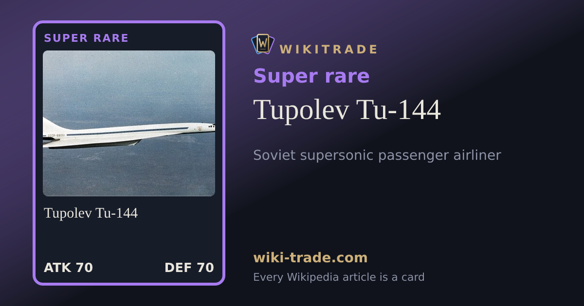 Tupolev Tu-144 — Super rare card
