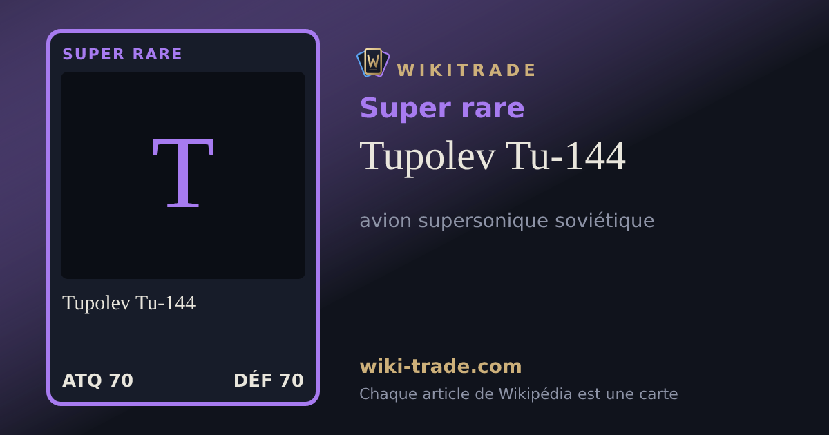 Tupolev Tu-144 — carte Super rare