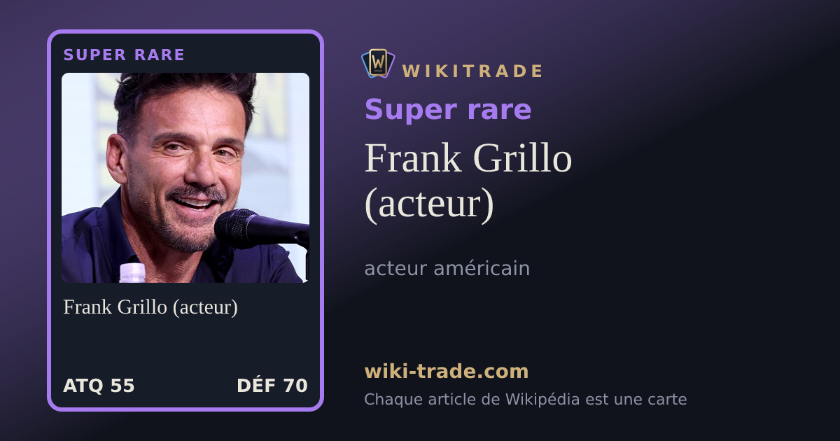 Frank Grillo (acteur) — carte Super rare