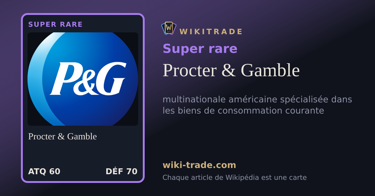 Procter & Gamble — carte Super rare