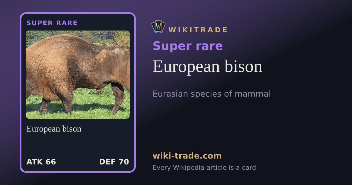 European bison — Super rare card