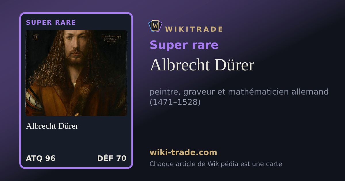 Albrecht Dürer — carte Super rare