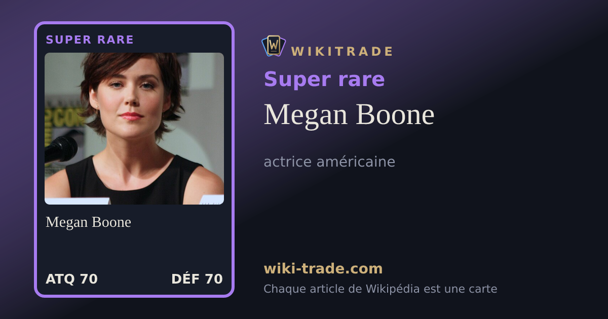 Megan Boone — carte Super rare
