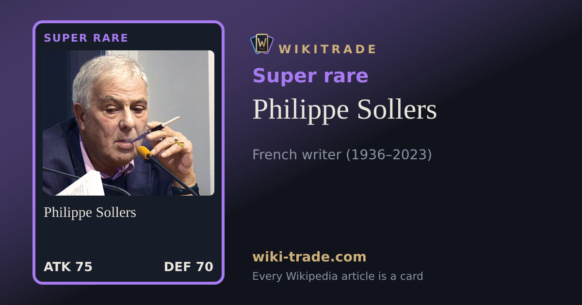 Philippe Sollers — Super rare card