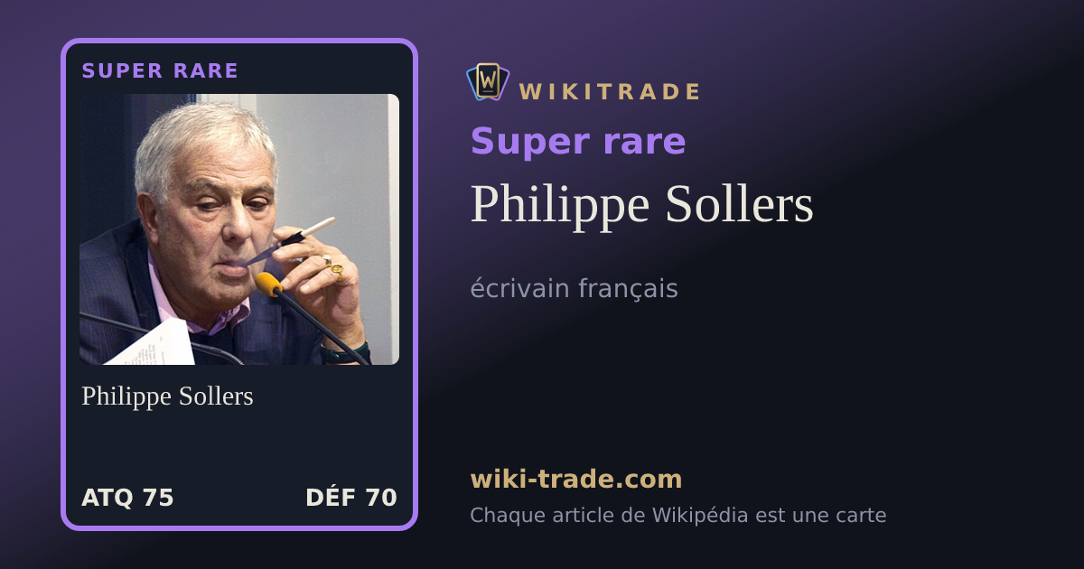 Philippe Sollers — carte Super rare