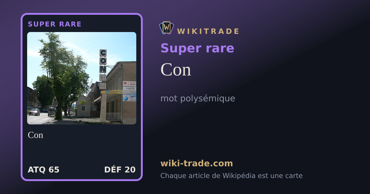 Con — carte Super rare