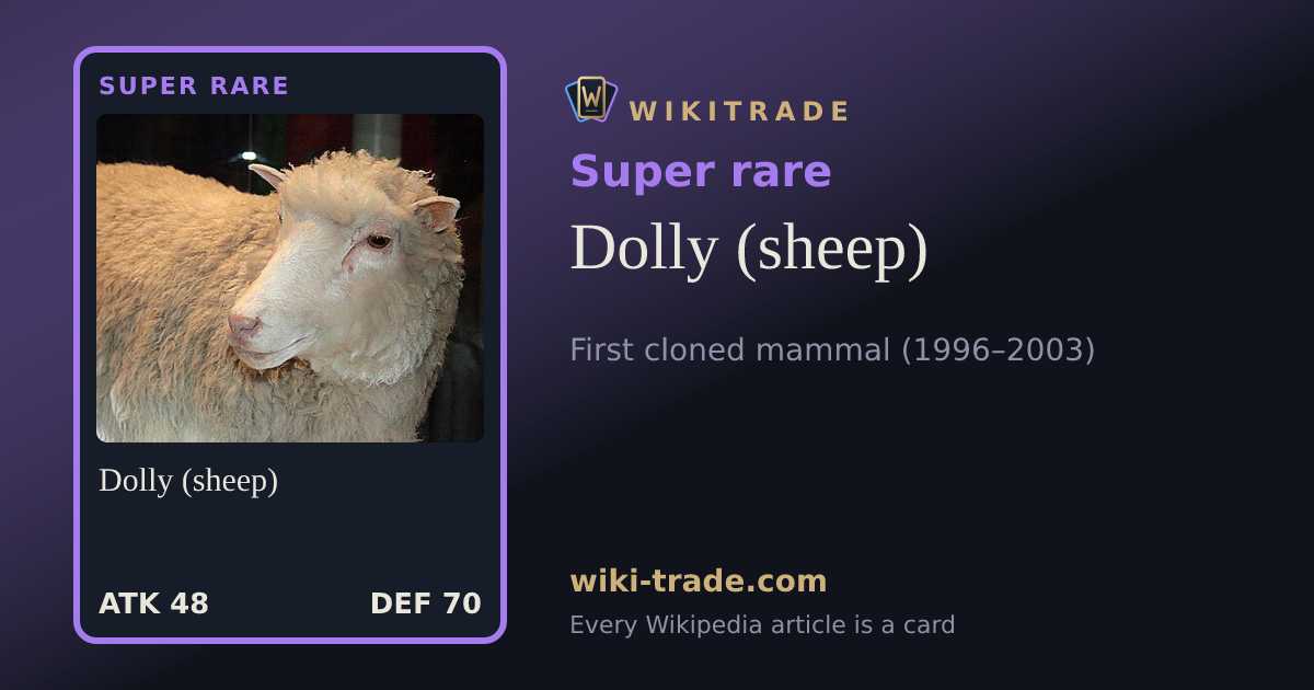Dolly (sheep) — Super rare card