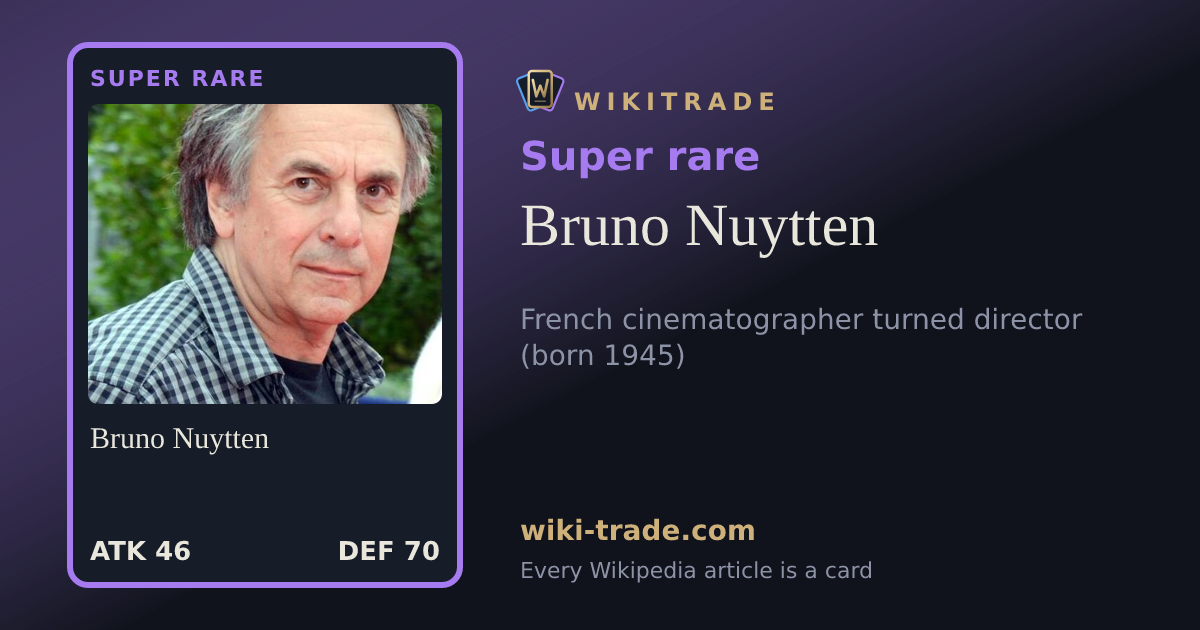 Bruno Nuytten — Super rare card