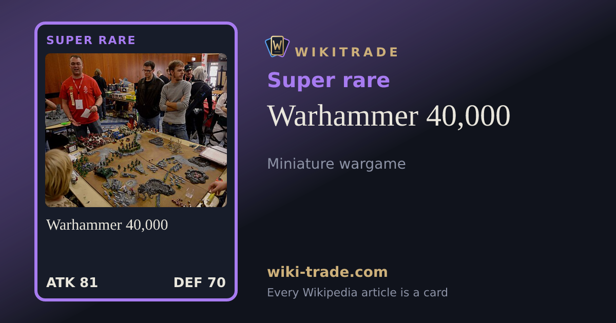 Warhammer 40,000 — Super rare card