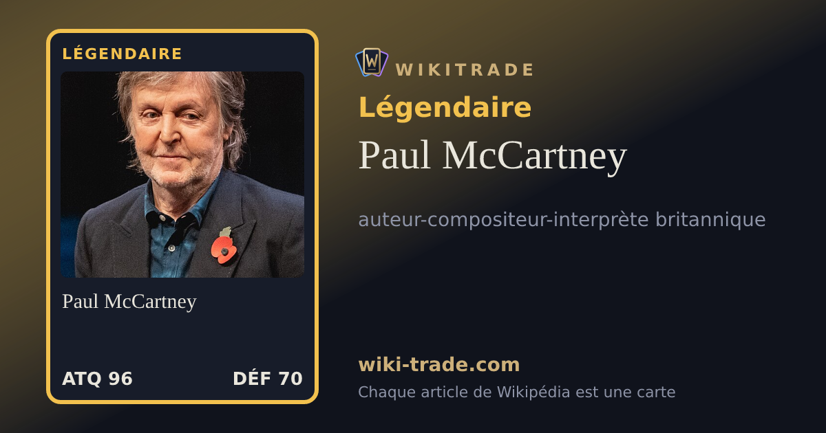 Paul McCartney — carte Légendaire