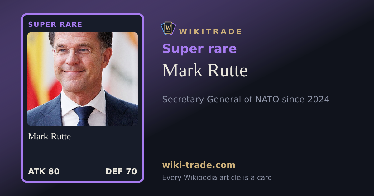 Mark Rutte — Super rare card