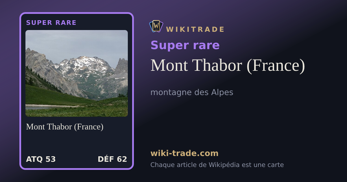 Mont Thabor (France) — carte Super rare