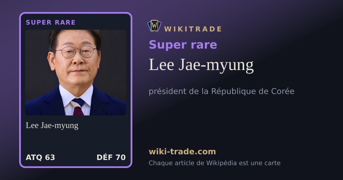 Lee Jae-myung — carte Super rare