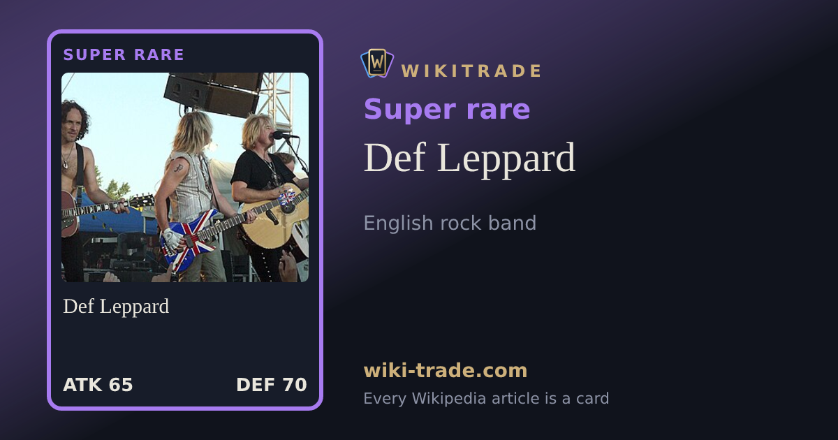 Def Leppard — Super rare card