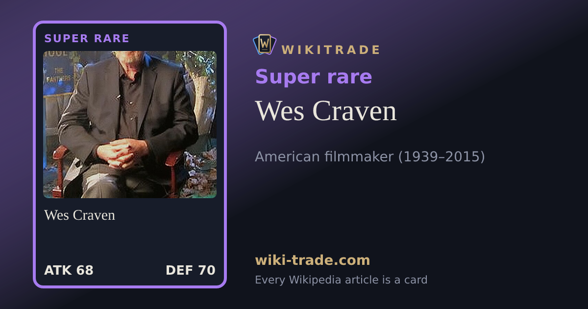 Wes Craven — Super rare card