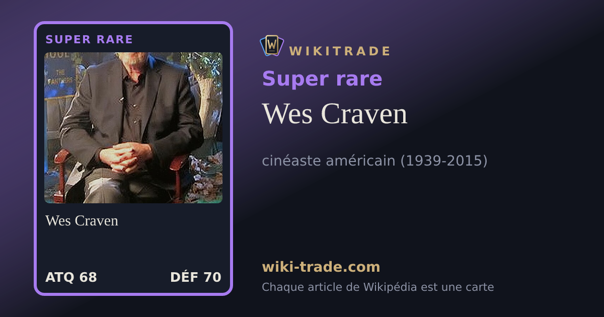 Wes Craven — carte Super rare