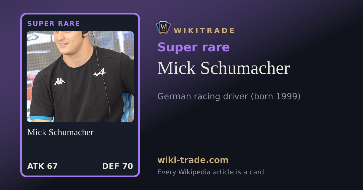 Mick Schumacher — Super rare card