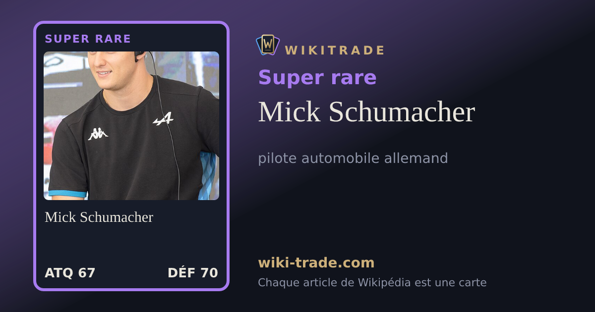 Mick Schumacher — carte Super rare
