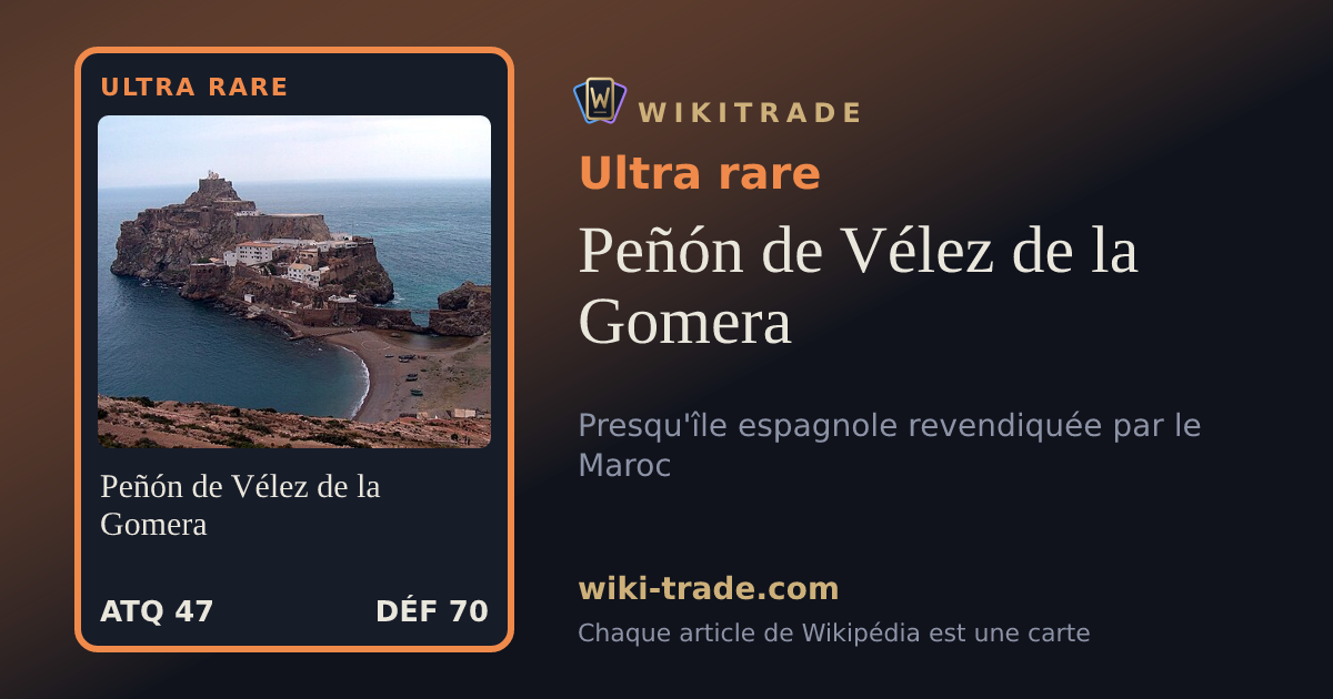 Peñón de Vélez de la Gomera — carte Ultra rare