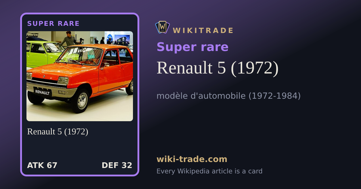 Renault 5 (1972) — Super rare card