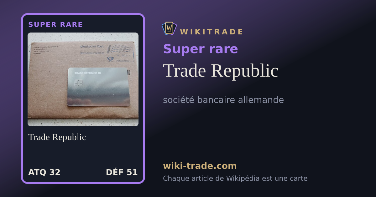 Trade Republic — carte Super rare