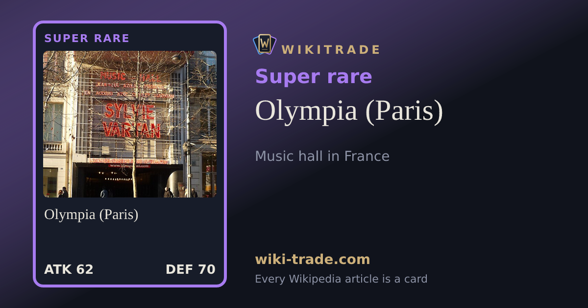 Olympia (Paris) — Super rare card