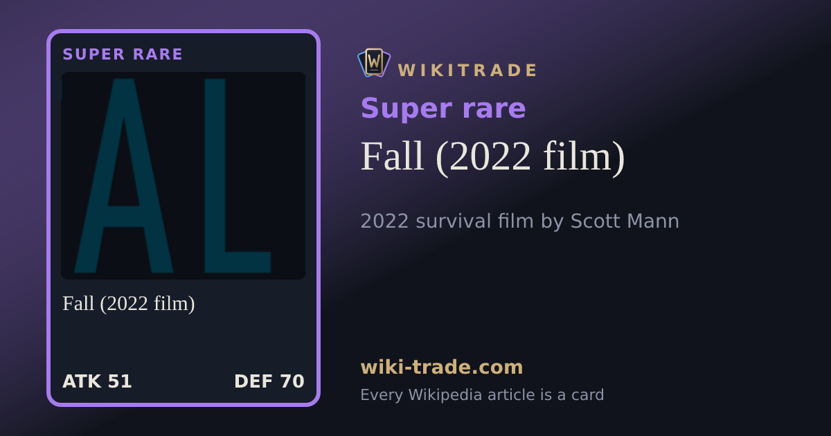 Fall (2022 film) — Super rare card