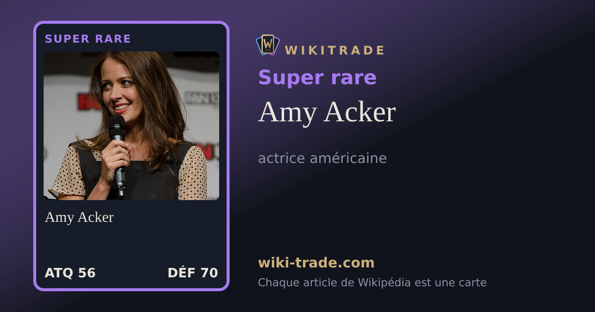 Amy Acker — carte Super rare