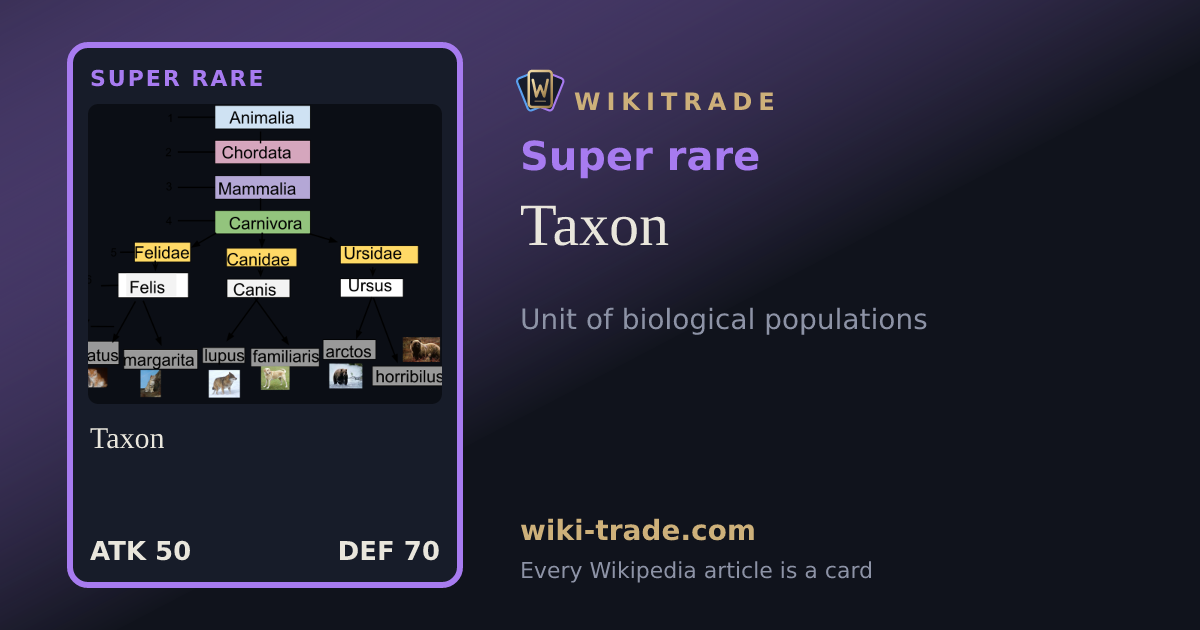 Taxon — Super rare card