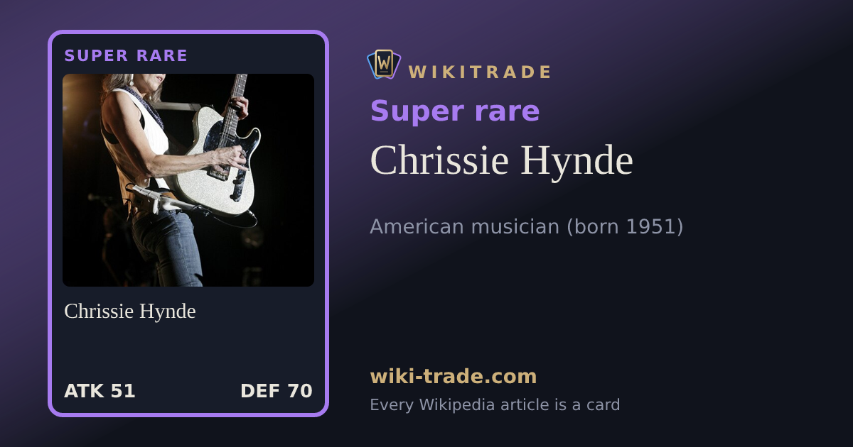 Chrissie Hynde — Super rare card