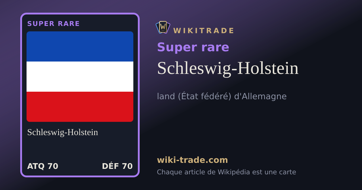 Schleswig-Holstein — carte Super rare