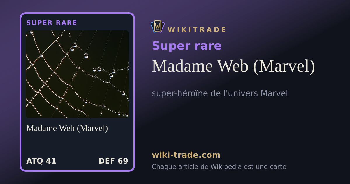 Madame Web (Marvel) — carte Super rare
