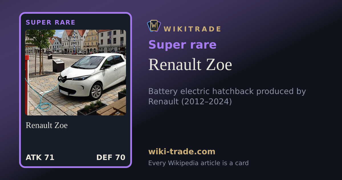 Renault Zoe — Super rare card
