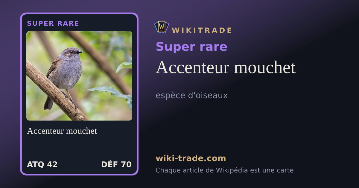 Accenteur mouchet — carte Super rare