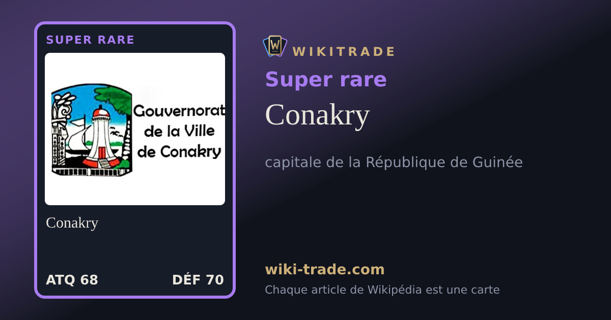 Conakry — carte Super rare