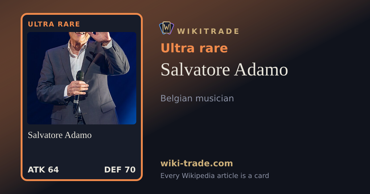 Salvatore Adamo — Ultra rare card