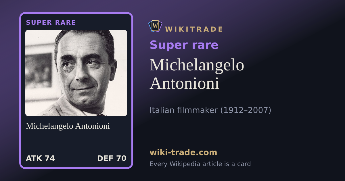 Michelangelo Antonioni — Super rare card