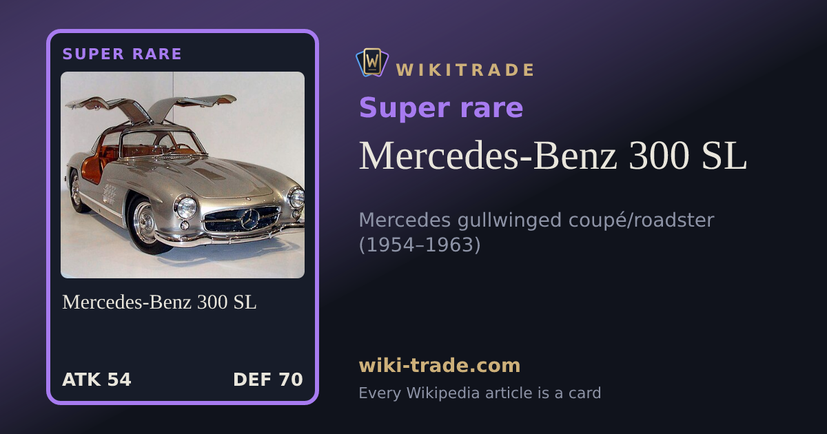 Mercedes-Benz 300 SL — Super rare card