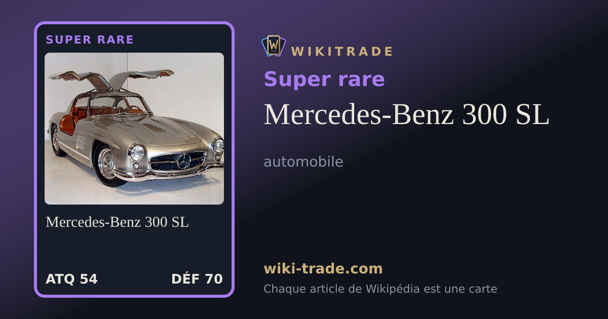 Mercedes-Benz 300 SL — carte Super rare