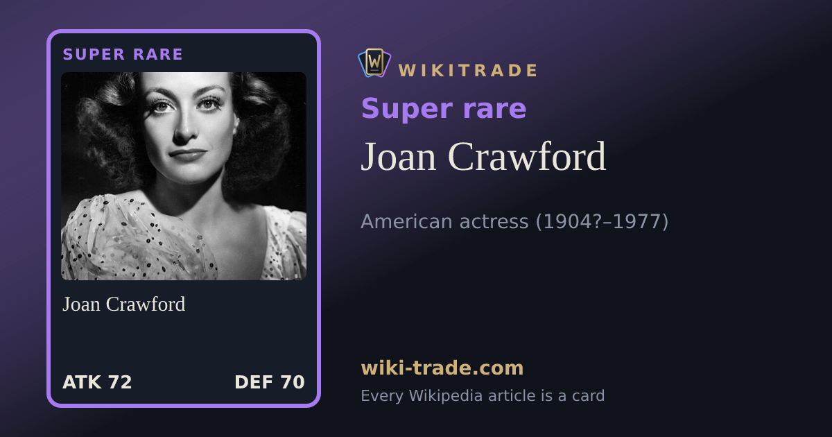 Joan Crawford — Super rare card