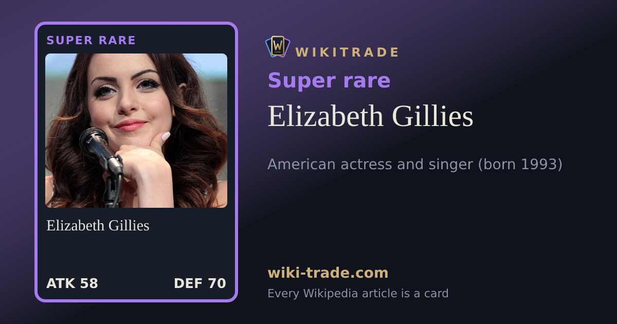 Elizabeth Gillies — Super rare card