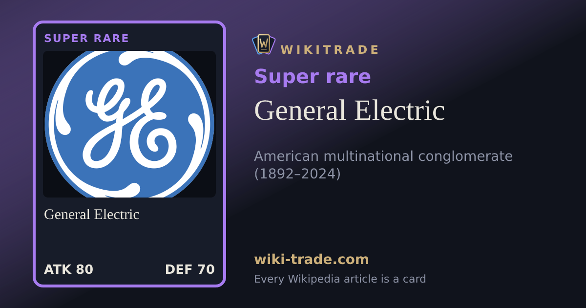 General Electric — Super rare card