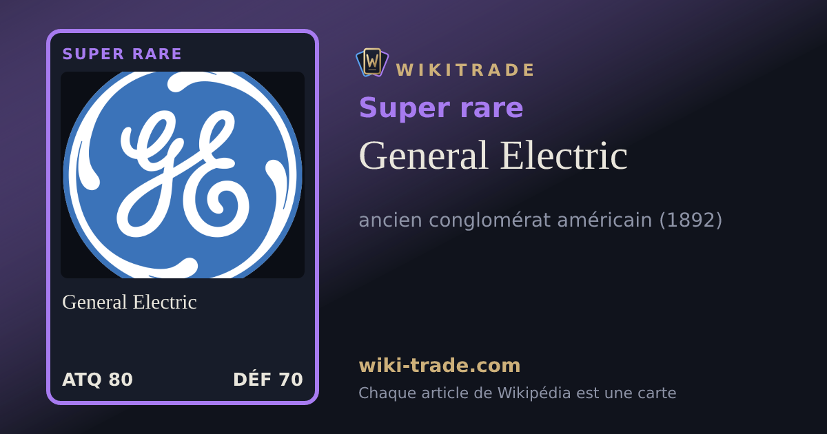General Electric — carte Super rare