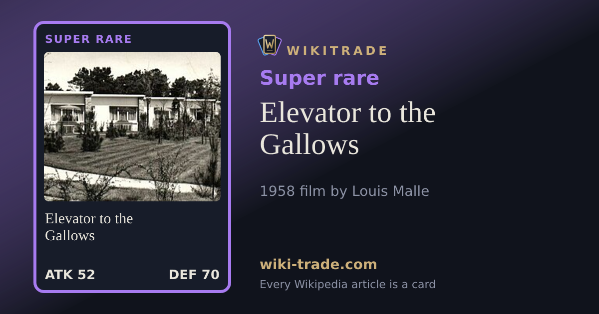 Elevator to the Gallows — Super rare card